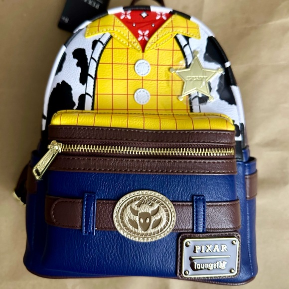 NWT Disney Parks Loungefly Pixar Toy Story Sheriff Woody Mini Backpack - Picture 9 of 9